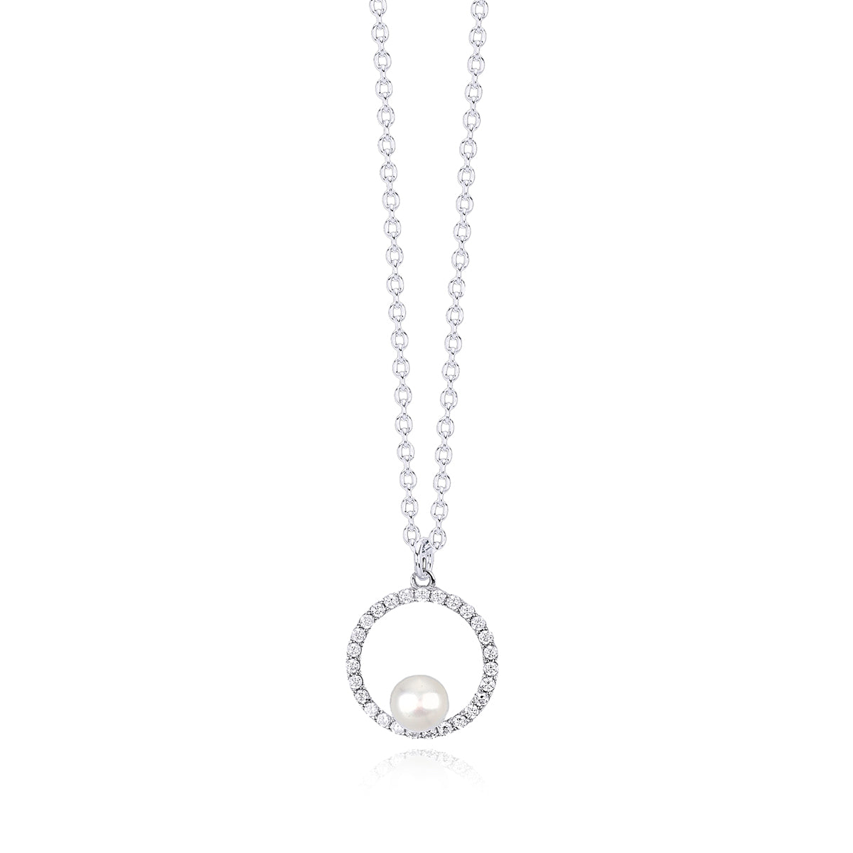 MABINA - Circle Necklace With Pearl