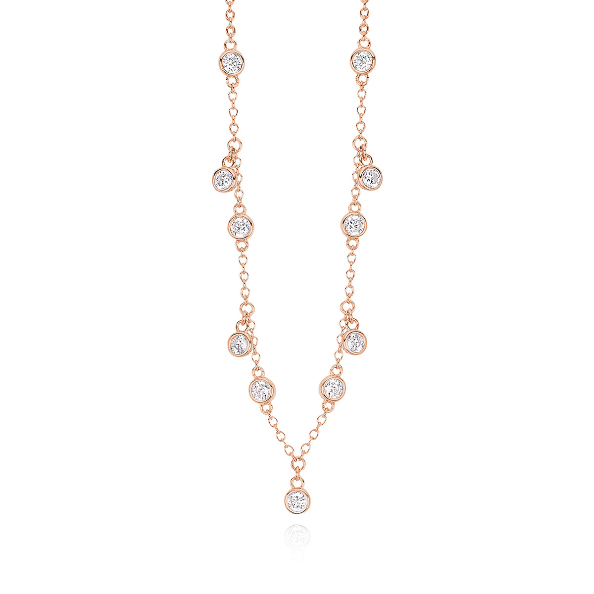MABINA - Collana Punti Luce Rose