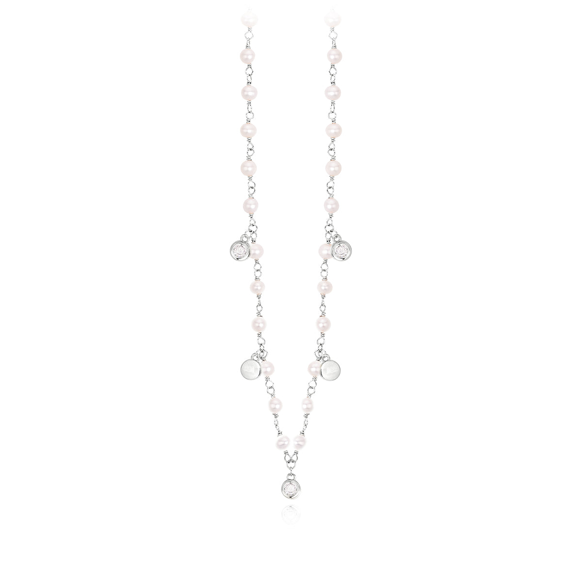 MABINA - Collana con Perle e Zirconi