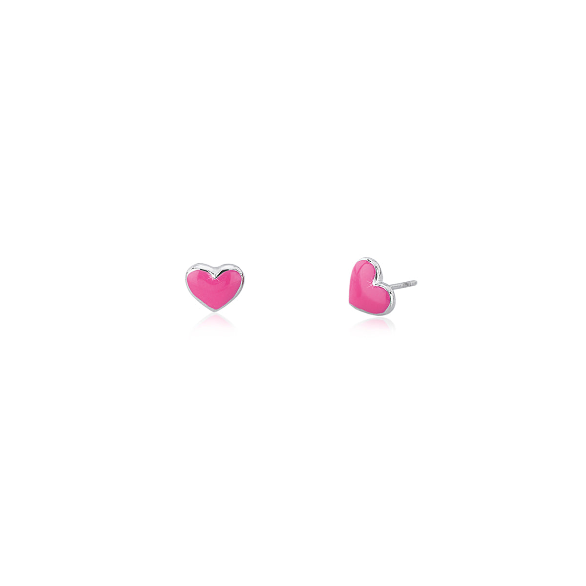 MABINA - Orecchini Cuore Fuxia