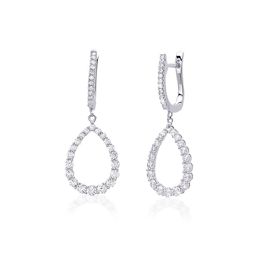 MABINA - Orecchini Pendente a Goccia con Zirconi