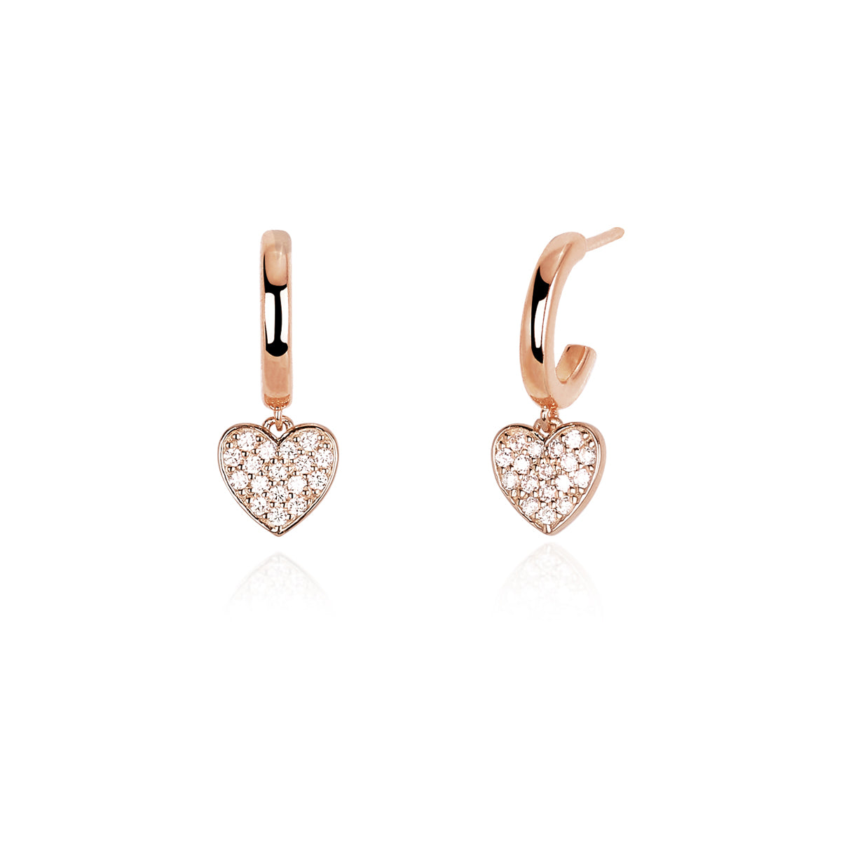 MABINA - Orecchini Pendenti con Cuore