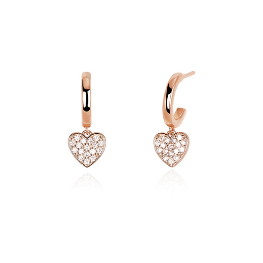MABINA - Orecchini Pendenti con Cuore