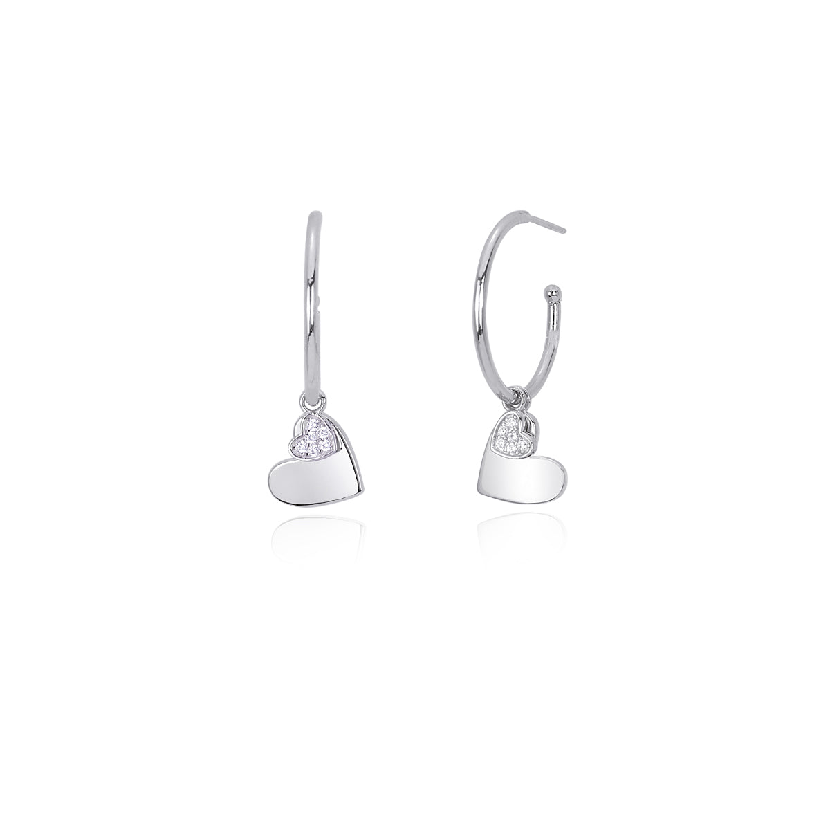 MABINA - Orecchini Pendenti con Cuori