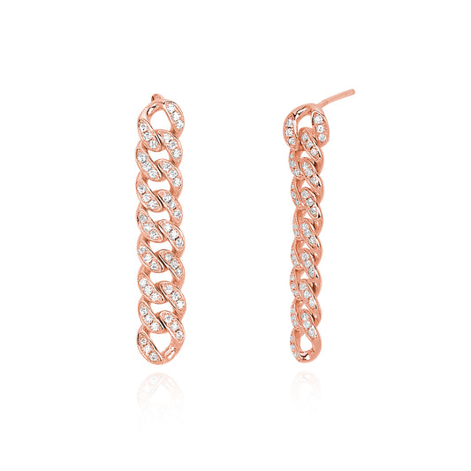 MABINA - Groumette Rose earrings