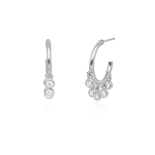 MABINA - Semicircle Earrings with Light Points