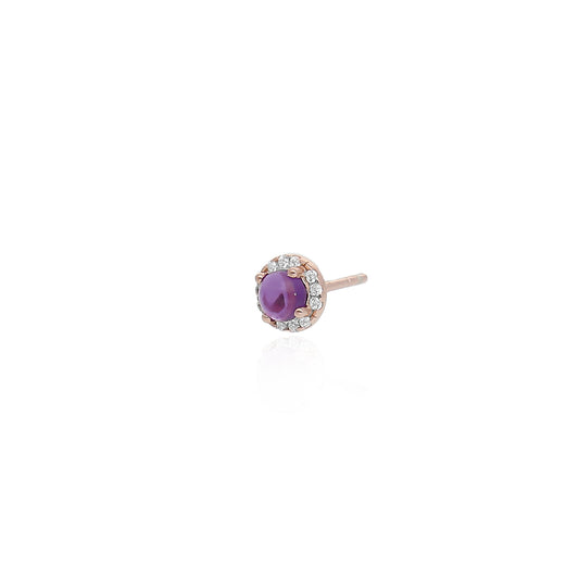 MABINA - Amethyst Color Mono-earring