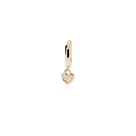 MABINA - Circle with Heart Single Earring