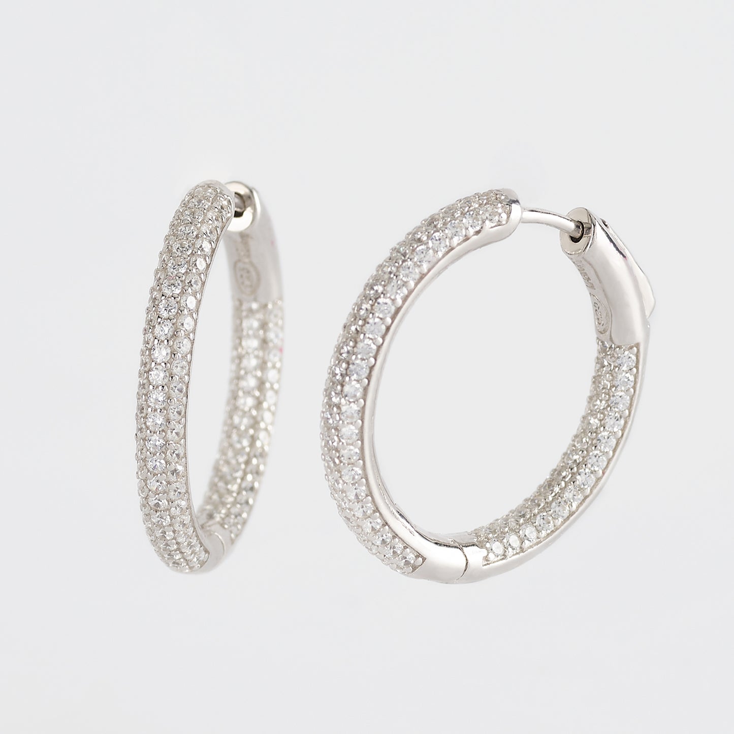 MABINA - Pavè Hoop Earrings