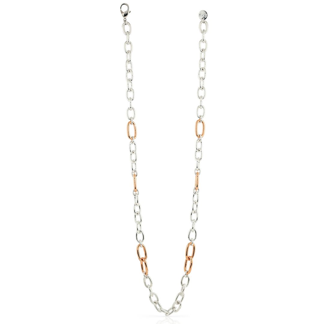 UNOAERRE - Collana Lunga Bronzo Rose Argento