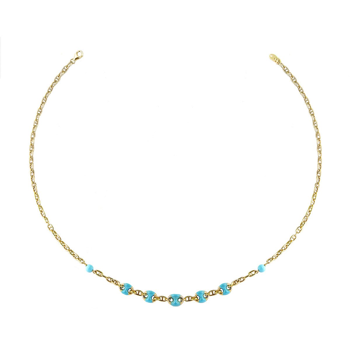 RUE DES MILLE - Collana Maglia Marina Turchese