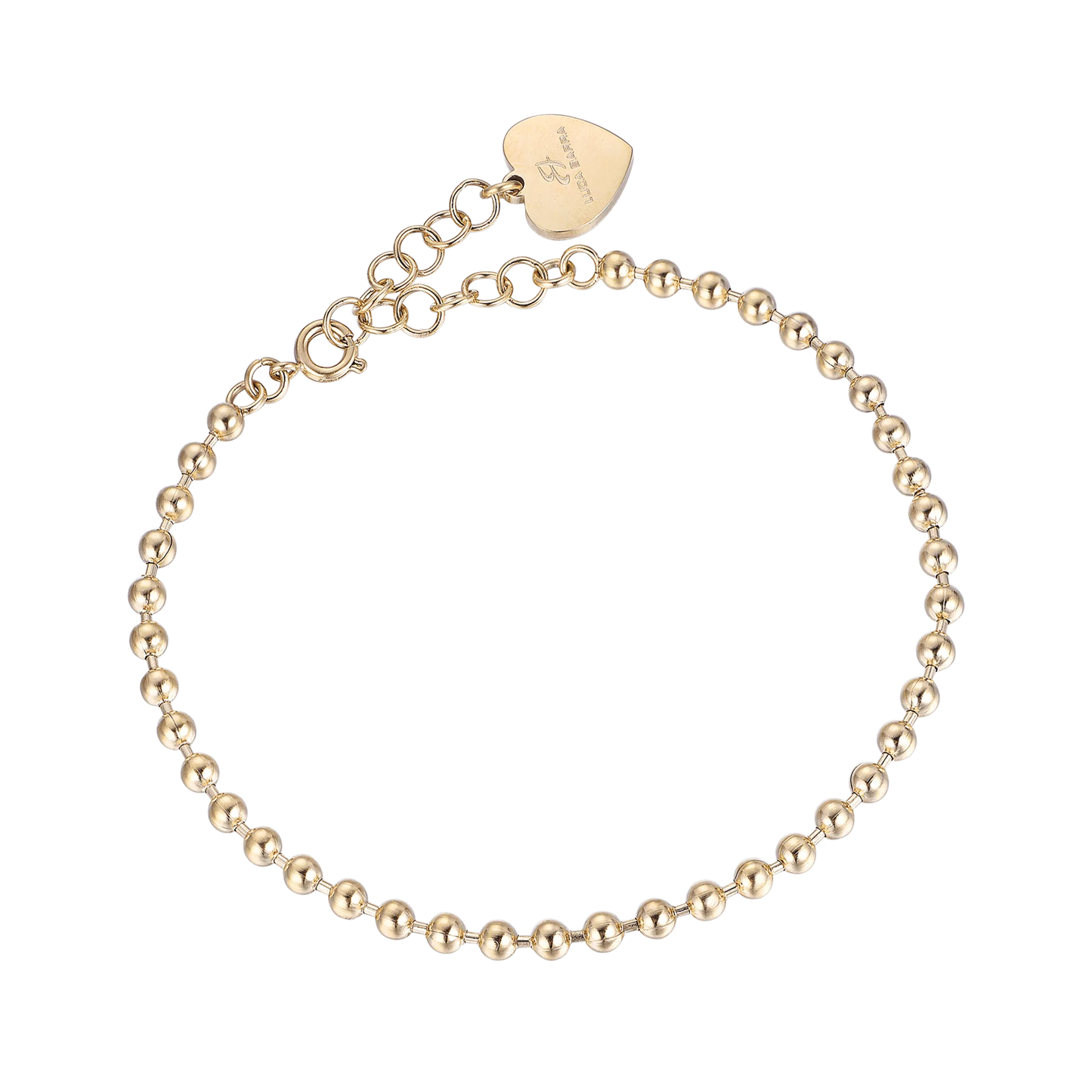 LUCA BARRA - Bracciale Palline Acciaio Dorato