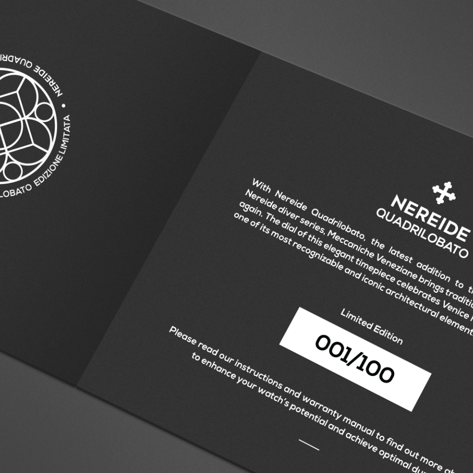 Meccaniche Veneziane - NEREIDE Ø42MM - Nereide Quadrilobato Edizione Limitata Ardesia