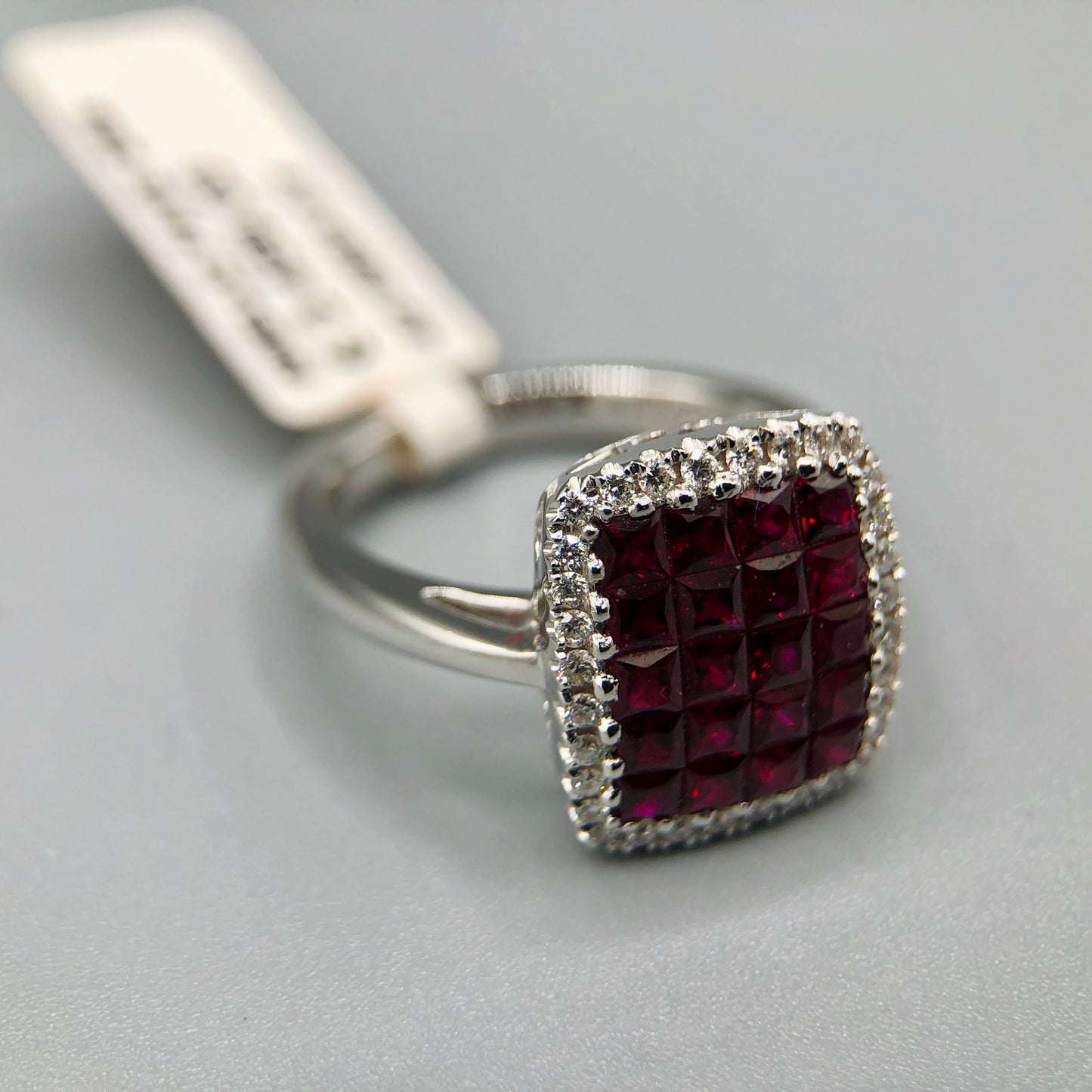 OneGioielli - Anello Pavè Diamanti e Rubini