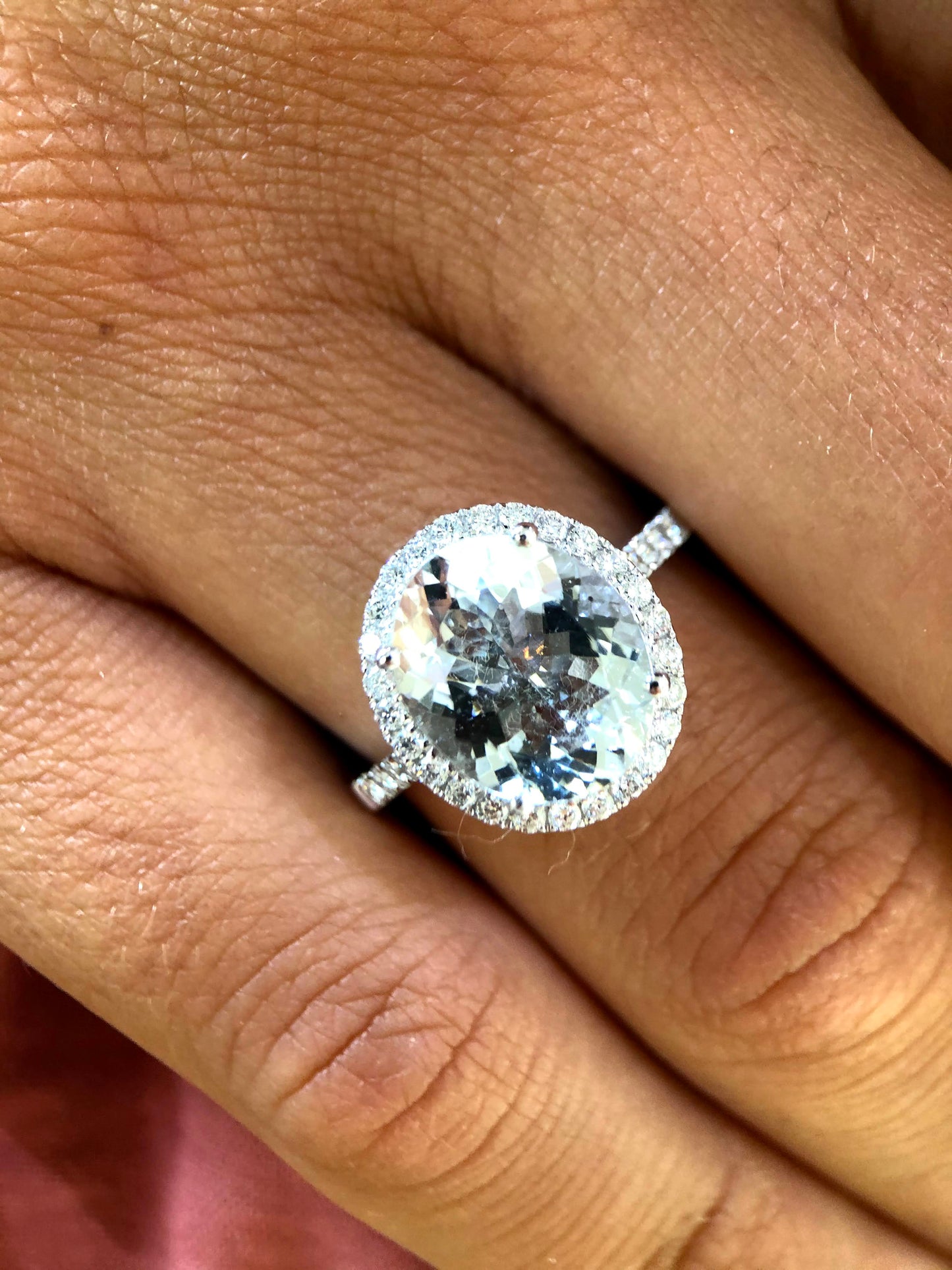 OneGioielli - Anello Acquamarina e Diamanti