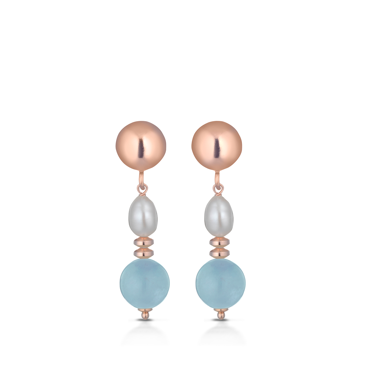 LELUNE - Pearls and Beryl earrings