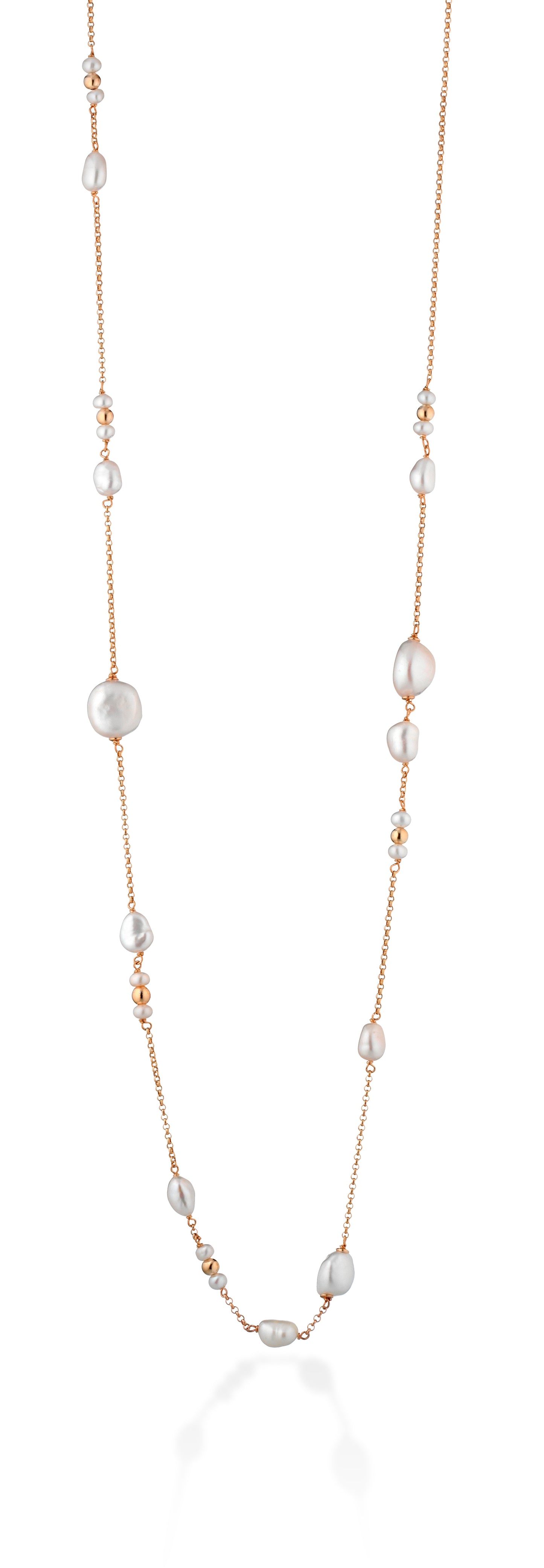 LELUNE - Collana Lunga con Perle Barocche