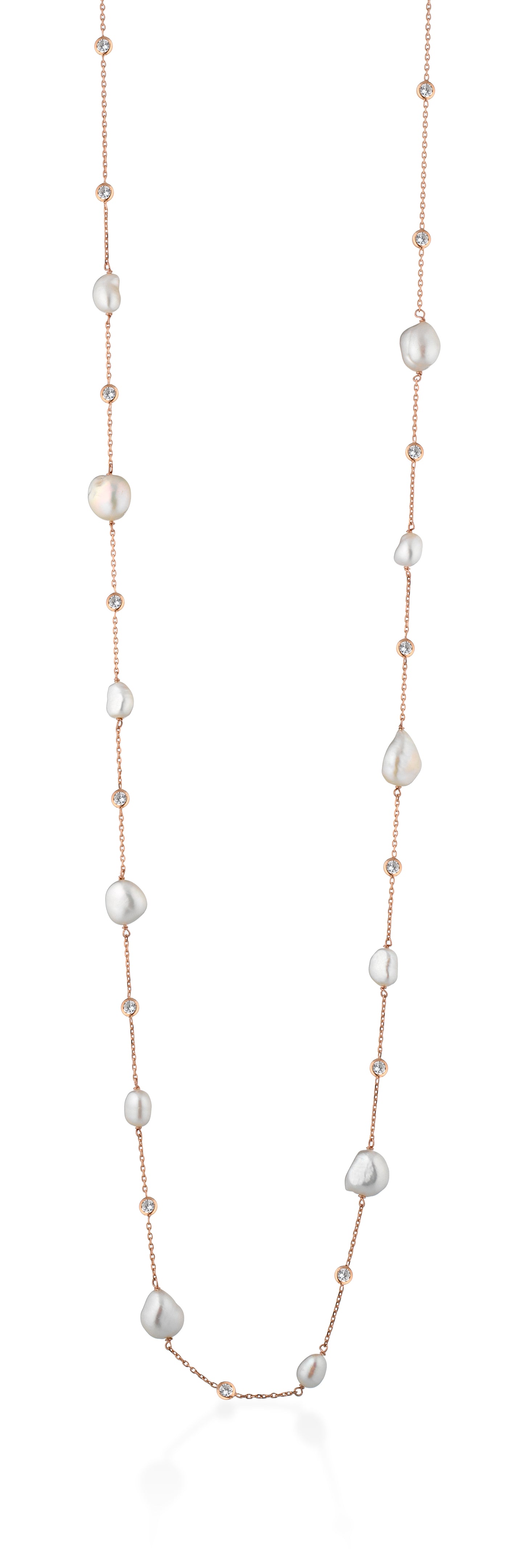 LELUNE - Collana in Argento con Perle Barocche