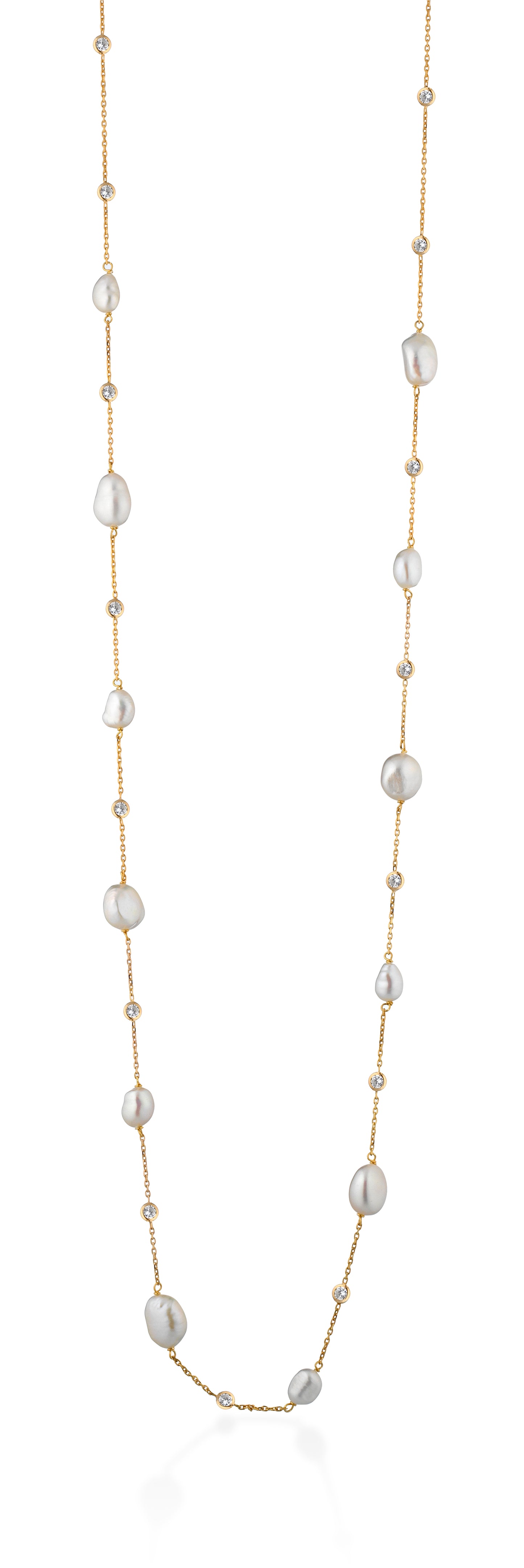 LELUNE - Collana in Argento con Perle Barocche