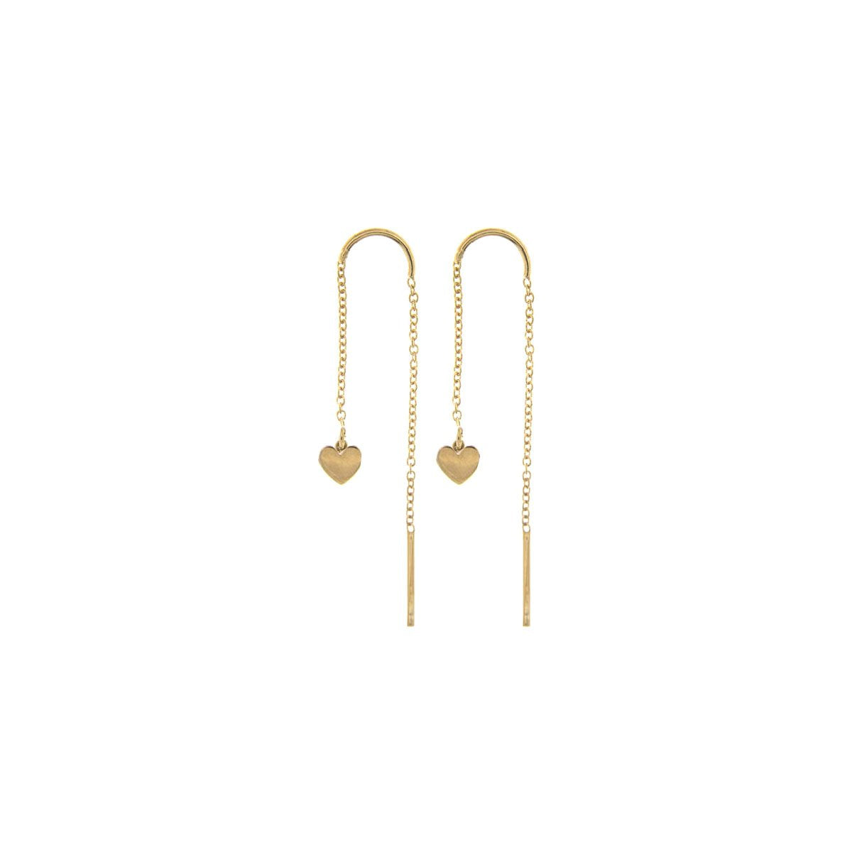 RUE DES MILLE - Earrings with Chain and Heart