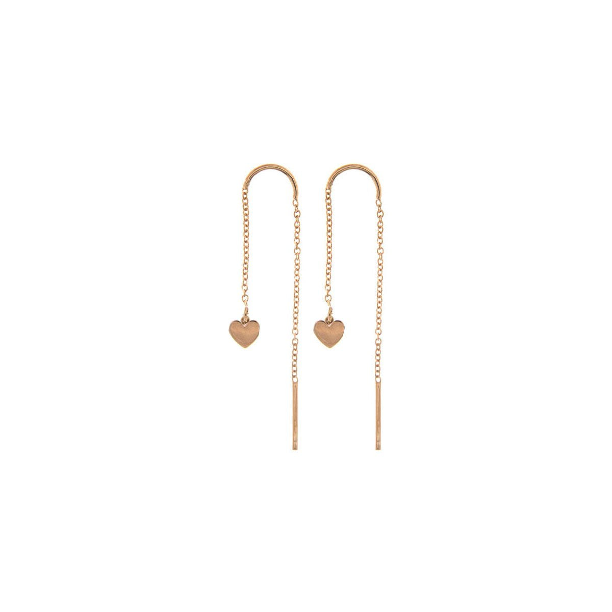 RUE DES MILLE - Earrings with Chain and Heart