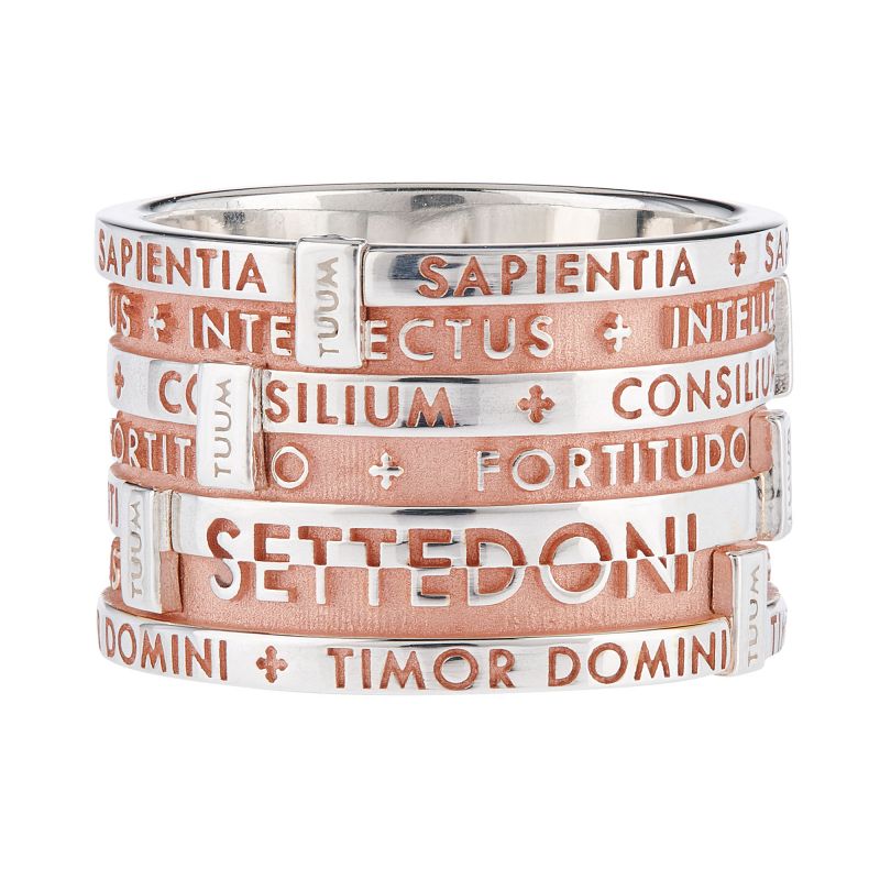 TUUM - Anello 7 Doni Argento Placato Rosa