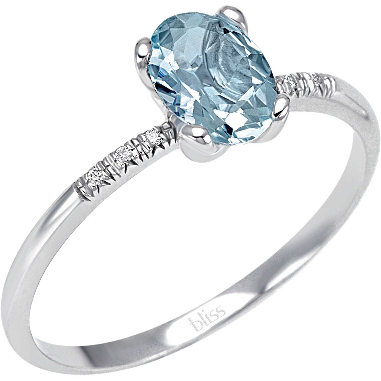 BLISS - Anello Acquamarina Diamanti