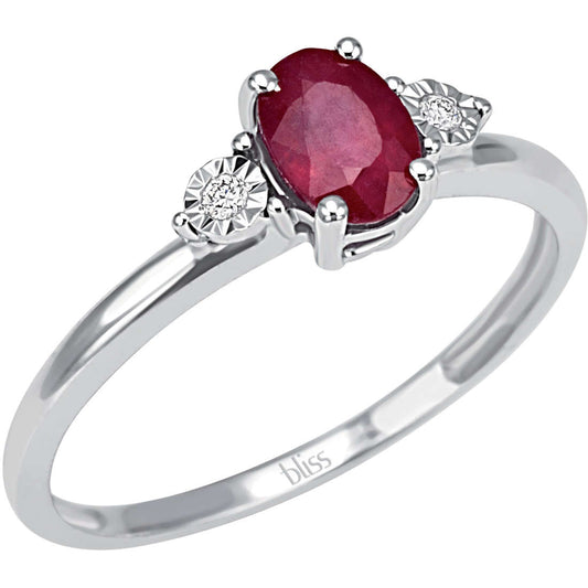 BLISS - Ring with Ruby and Diamonds