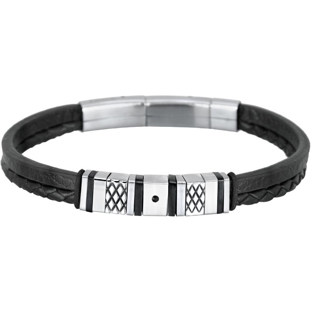 2JEWELS - Bracciale Acciaio e Pelle