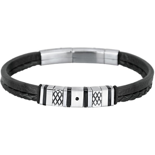 2JEWELS - Steel and Leather Bracelet