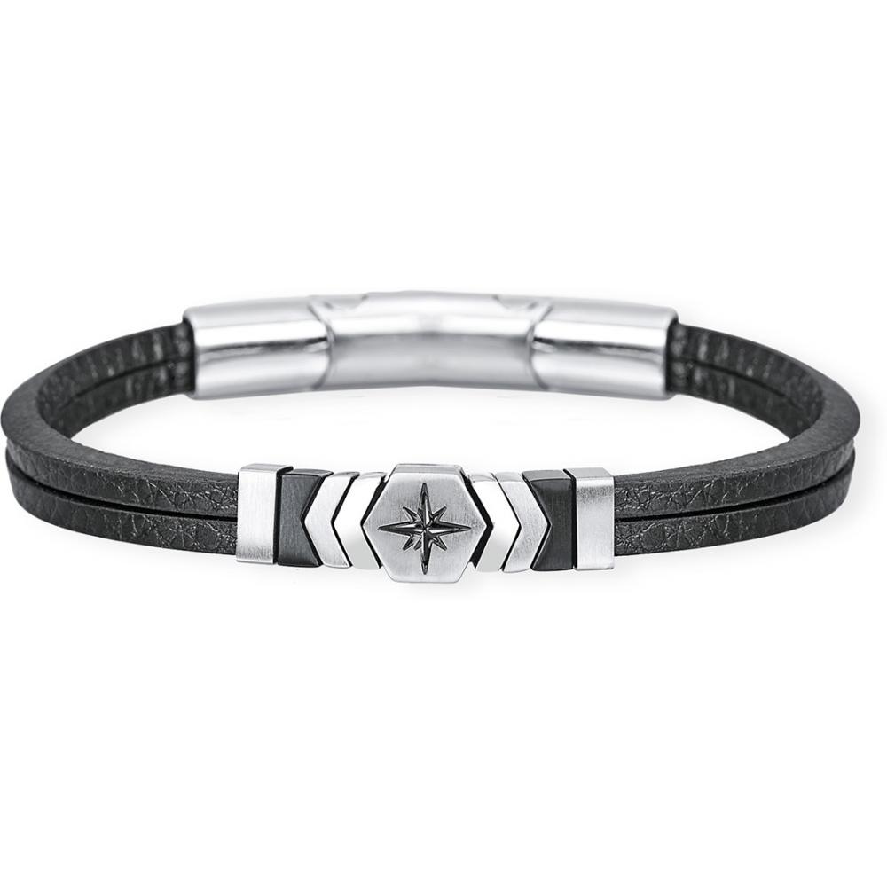 2JEWELS - Bracciale Acciaio e Pelle