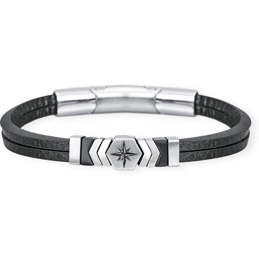 2JEWELS - Steel and Leather Bracelet