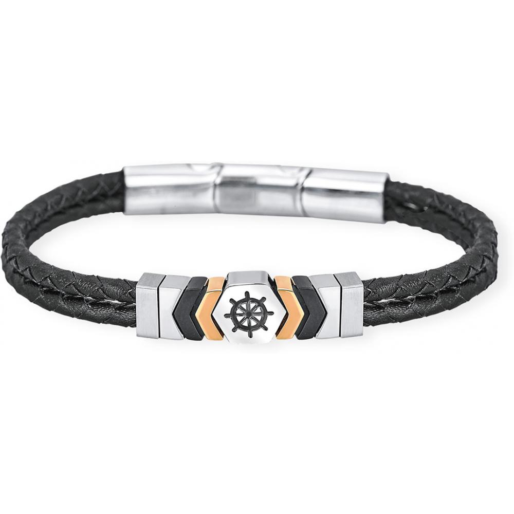2JEWELS - Bracciale Acciaio e Pelle