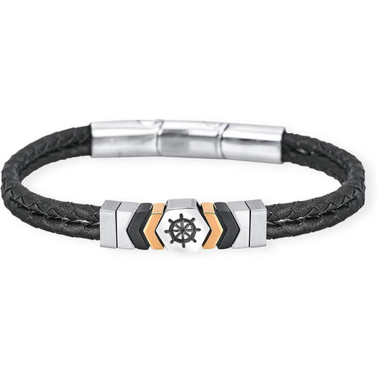 2JEWELS - Steel and Leather Bracelet