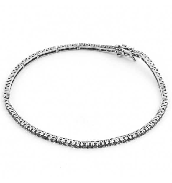 CESARE PACIOTTI - Bracciale Tennis Con Zirconi Neri