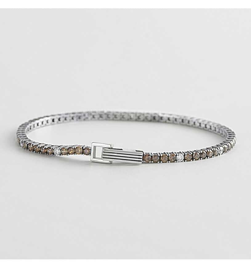MABINA UOMO - Bracciale Tennis Brown