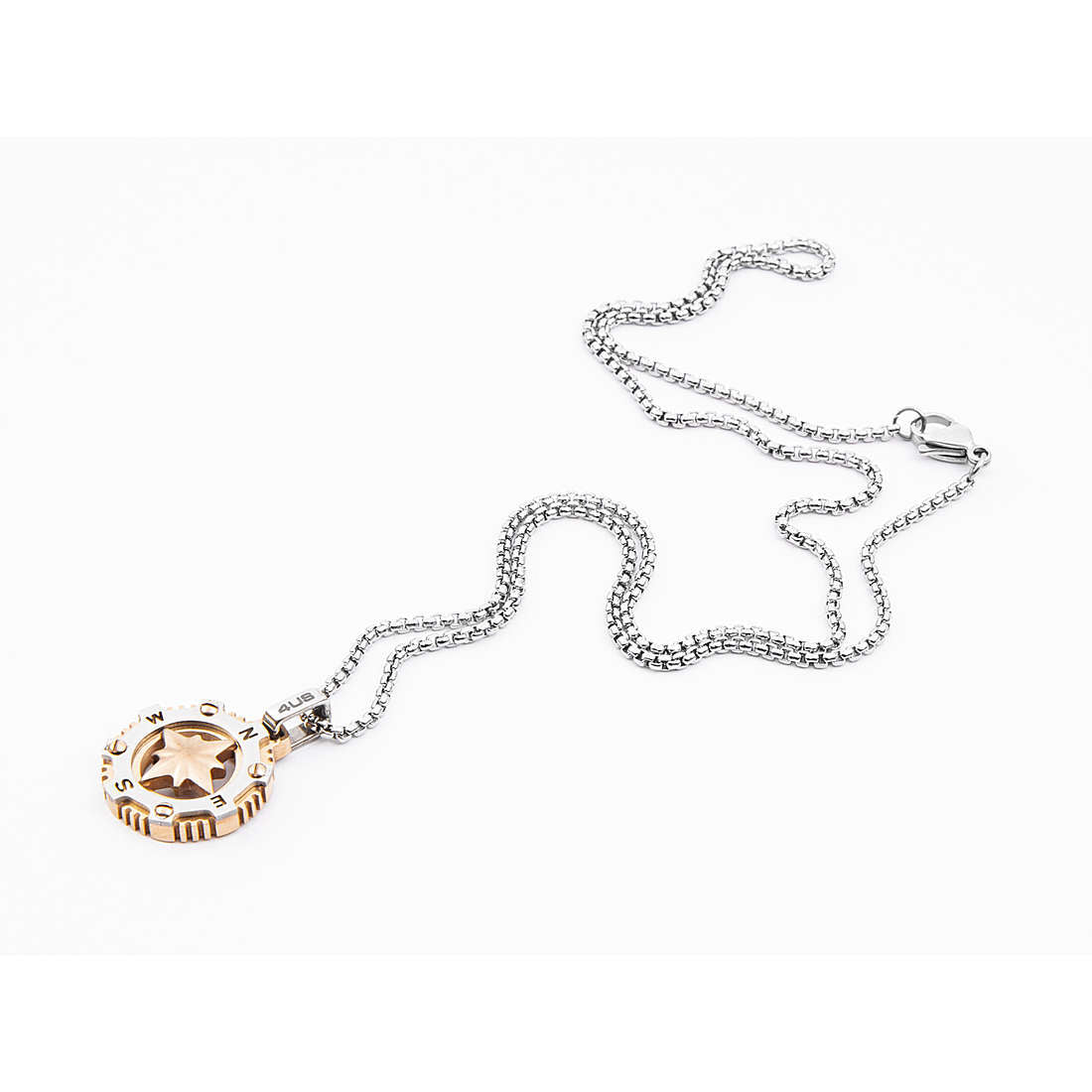 4US CESARE PACIOTTI - Collana Acciaio Rosa Dei Venti