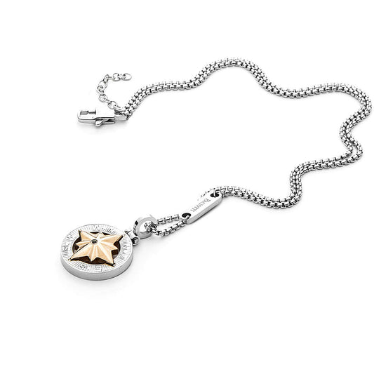 4US Cesare Paciotti - Collana Con Rosa Dei Venti