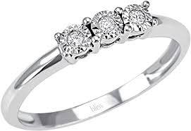 BLISS - Trilogy Ring with Diamonds