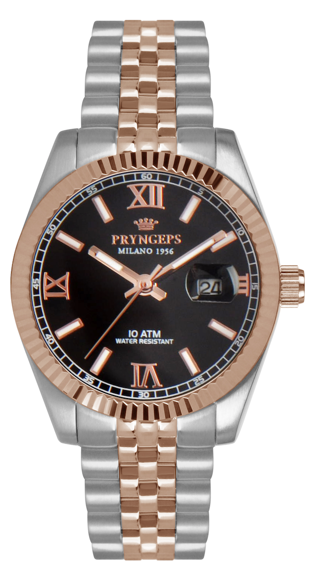 Pryngeps - QUARTZ ACCIAIO BICOLORE ROSE GOLD DONNA