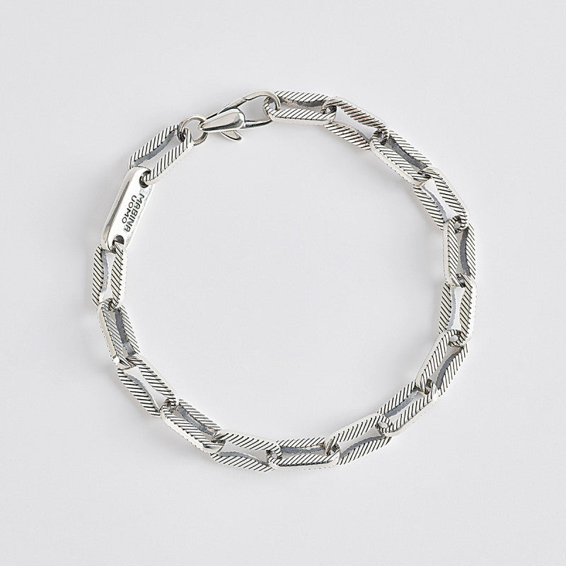 MABINA UOMO - Silver Elongated Mesh Bracelet