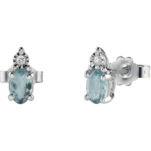 BLISS - Earrings with Aquamarine and Diamonds