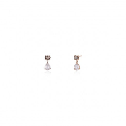 MABINA - Orecchini Quarzo e Cristallo di Roca