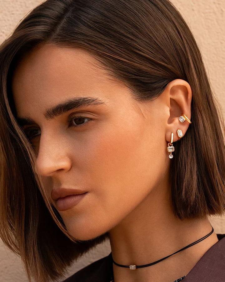 RUE DES MILLE - Earcuff Emerald Cut