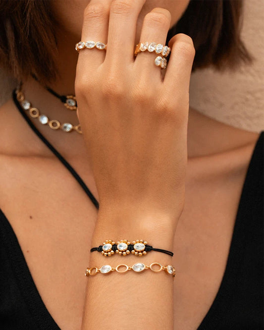 RUE DES MILLE - Bracciale Tessuto Daisy