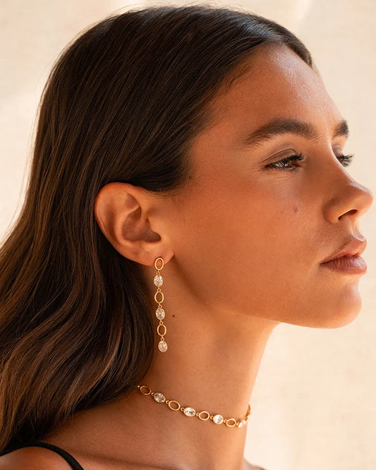 RUE DES MILLE - Orecchini Pendenti Oval Cut