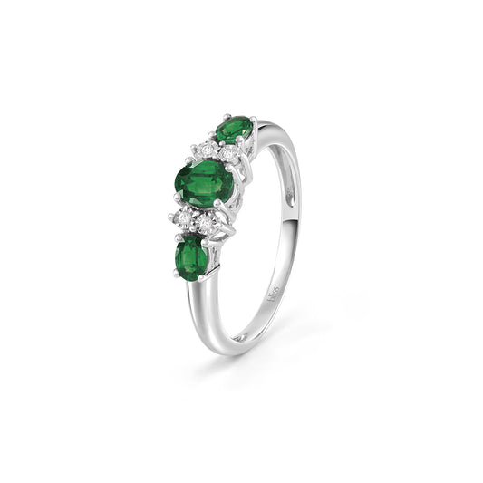 BLISS - Anello con Smeraldi RUGIADA COLORS