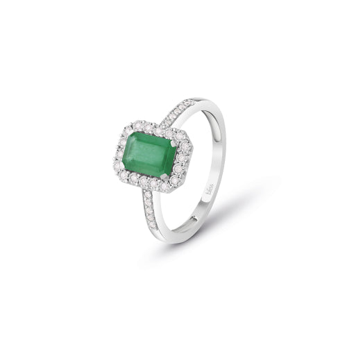 BLISS - Anello con Smeraldo e Diamanti