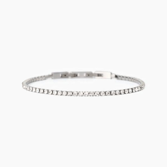 2JEWELS - Bracciale in acciaio 316L cristalli bianchi