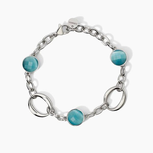 2JEWELS - Bracciale in acciaio 316L cat eye sintetico